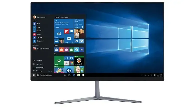 Mediacom M-AO240B All-in-One PC 60,5 cm (23.8") 1920 x 1080 Pixel Intel Atom® 4 GB DDR3L-SDRAM 32 GB Flash PC All-in-one Windows 10 Home Nero, Argento Sconto