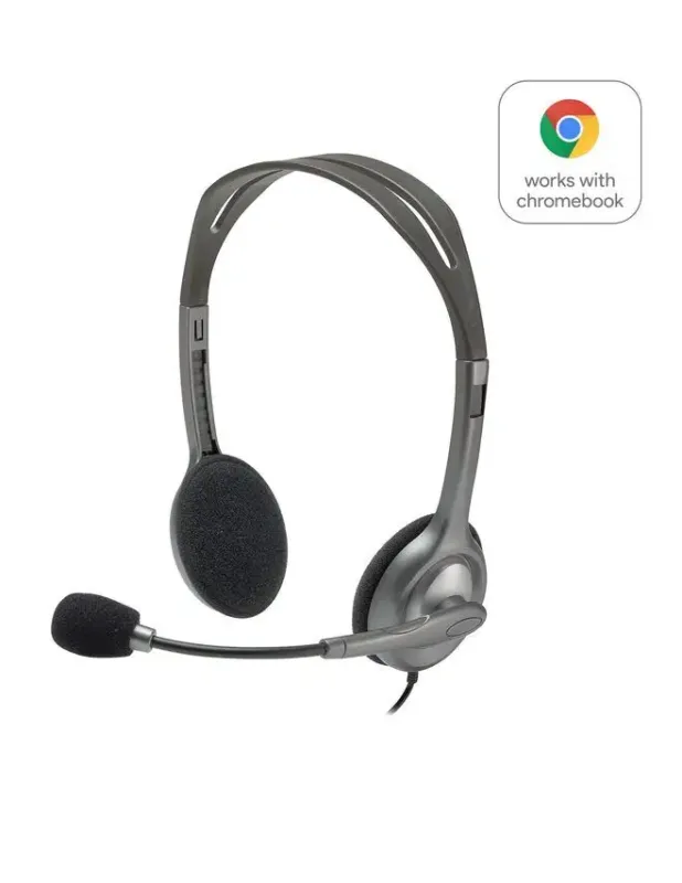 Logitech H111 Stereo Headset Auricolare Cablato A Padiglione Ufficio Grigio Subito Disponibile