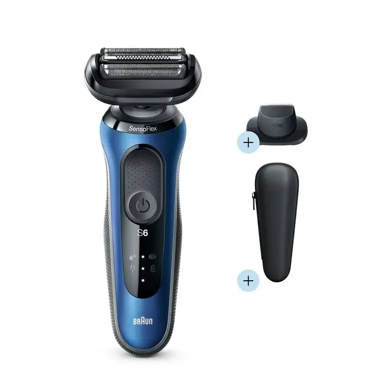 Esclusivo Braun Series 6 Rasoio Trimmer Blu