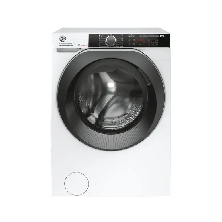 Reso Gratuito Hoover H-WASH&DRY 500 HDE 5106AMBS/1-S lavasciuga Libera installazione Caricamento frontale Bianco D