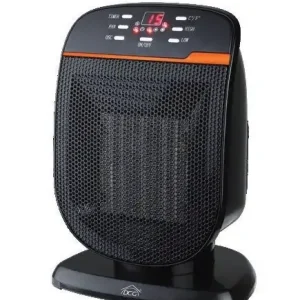 DCG Eltronic PTC180 stufetta elettrica Interno Nero, Arancione 1800 W Riscaldatore ambiente elettrico con ventilatore Must-Have
