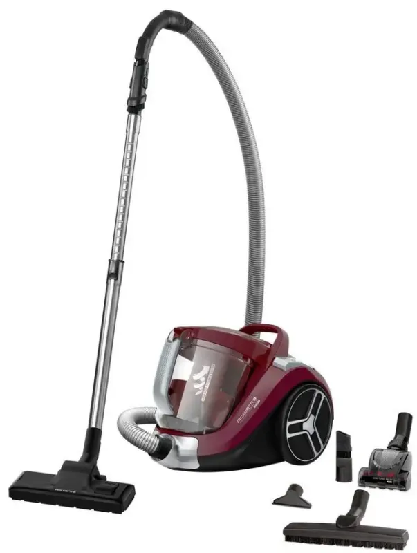 Rowenta Compact Power RO4873 Aspirapolvere a Traino Senza Sacco, capacità Contenitore Polvere XXL, Tecnologia Ciclonica, Design Compatto, Animal Care Kit, 550 W, 75 Decibel, Porpora Offerta Del Giorno