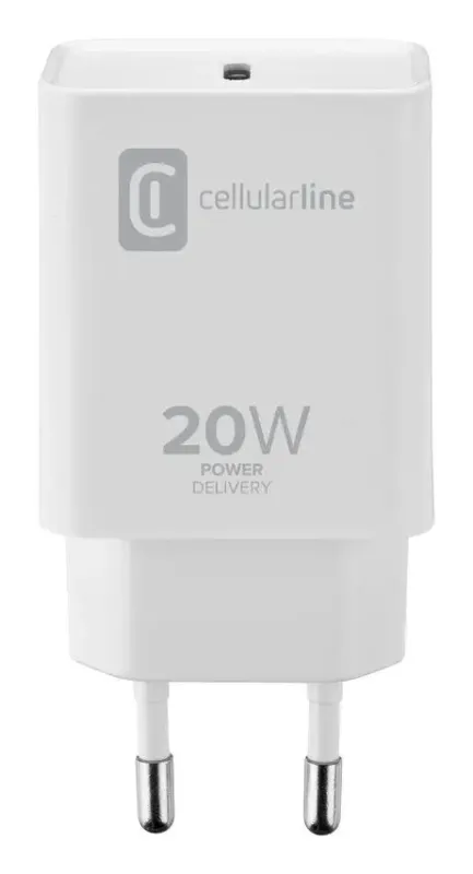 Professionale Cellularline USB-C Charger 20W - iPhone 8 or later Bianco