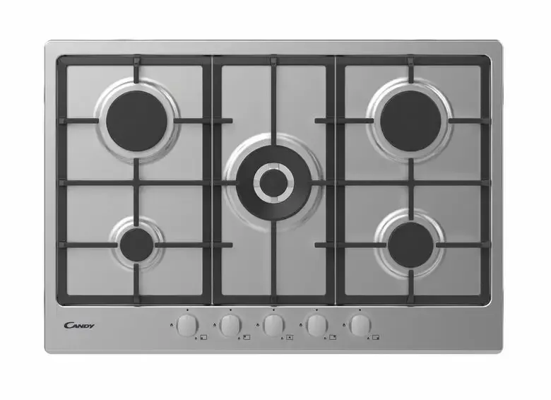 Consegna Rapida Candy Timeless CHG74WX Acciaio inossidabile Da incasso 74.5 cm Gas 5 Fornello(i)