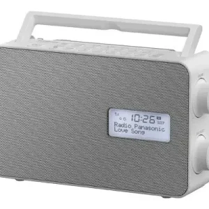 Di Tendenza Panasonic RF-D30BTEG, DAB+ Radio Portatile Digitale Grigio, Bianco