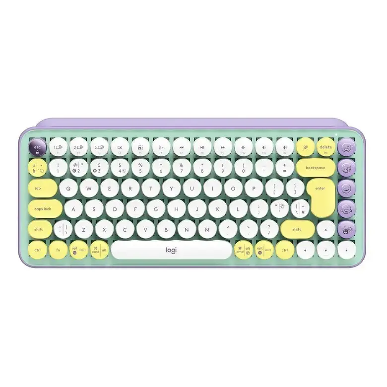 Più Venduto Logitech POP Keys Tastiera Meccanica Wireless con Tasti Emoji Personalizzabili, Design Compatto Durevole, Connettività Bluetooth o USB, Compatibilità Multidispositivo e OS - Daydream