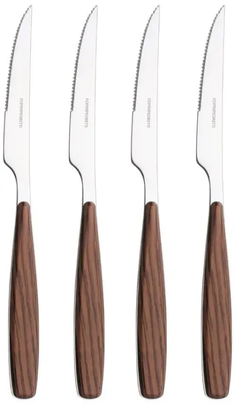 Esclusivo Foppapedretti 9901343296 set di posate 4 pz Noce