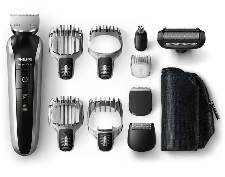 Philips MULTIGROOM Series 7000 Kit multifunzione impermeabile VISO, CORPO, CAPELLI QG3380/16 Professionale
