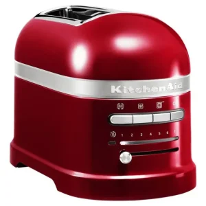 Reso Gratuito KitchenAid 5KMT2204ECA 7 2 fetta/e 1250 W Rosso, Acciaio inox
