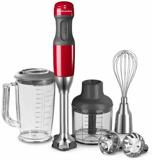 Solo Oggi KitchenAid 5KHB2571 1 L Frullatore ad immersione 180 W Rosso, Acciaio inossidabile