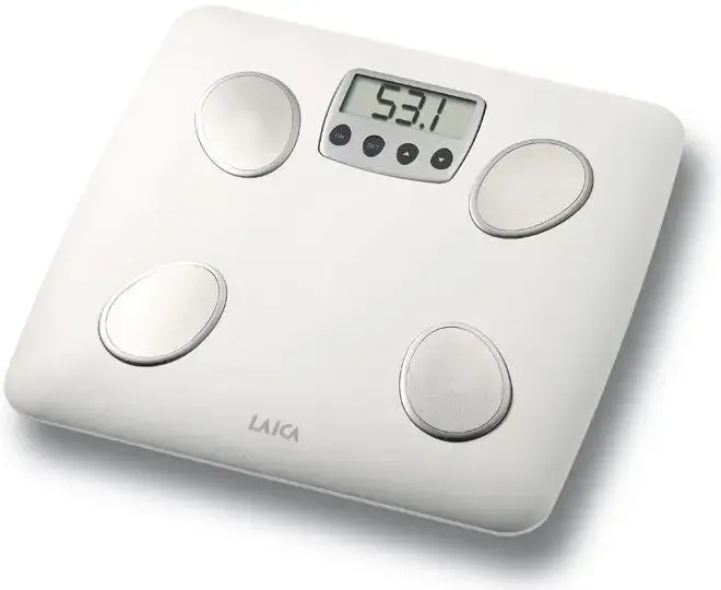 Reso Gratuito Laica PS4007 Quadrato Bianco Bilancia pesapersone elettronica