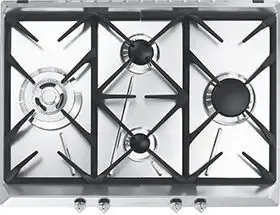 Smeg SRV574GHN3 piano cottura Acciaio inossidabile Da incasso Gas 4 Fornello(i) Promo Stagionale