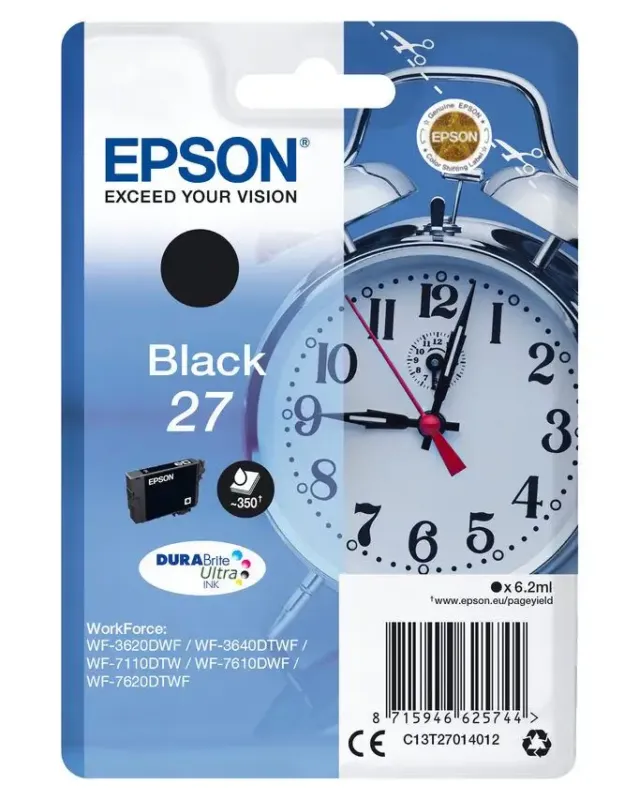 Compra Online Epson Alarm clock 27 DURABrite Ultra cartuccia d‘inchiostro 1 pz Originale Nero