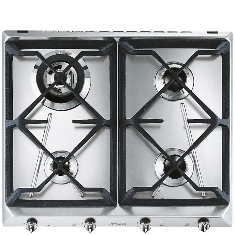 Smeg SRV564GH3 piano cottura Acciaio inossidabile Da incasso 60 cm Gas 4 Fornello(i) Scelto Dai Clienti