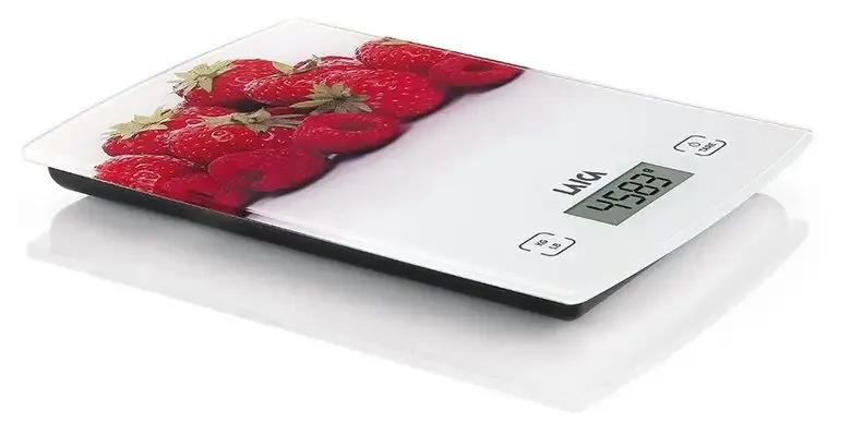 Promozione Laica KS1029 Rosso, Bianco Superficie piana Rettangolo Bilancia da cucina elettronica