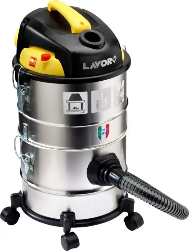 Promozione Lavorwash Ashley Kombo Bidone Aspiratutto 28 L Nero, Acciaio inossidabile, Giallo