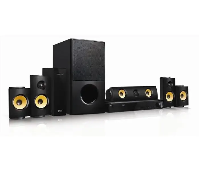 Professionale LG LHB725W sistema home cinema 5.1 canali 1200 W Compatibilità 3D Nero