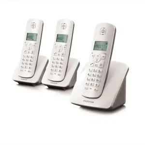 Spedito Oggi Motorola C403E Telefono DECT Identificatore di chiamata Grigio, Bianco