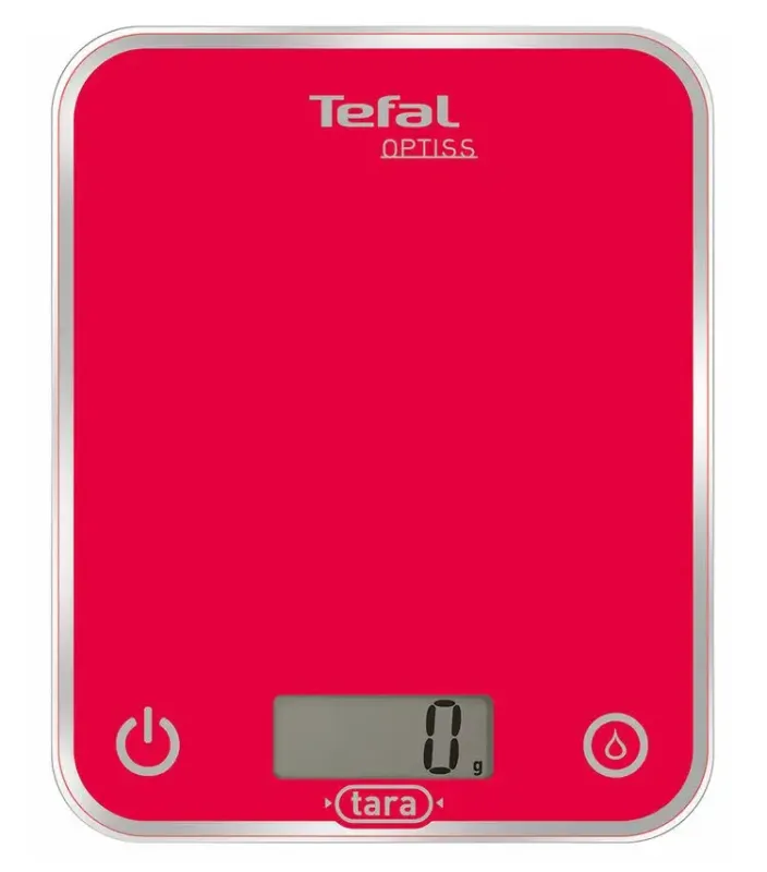 Nuova Collezione Tefal Optiss Rosso Rettangolo Bilancia da cucina elettronica