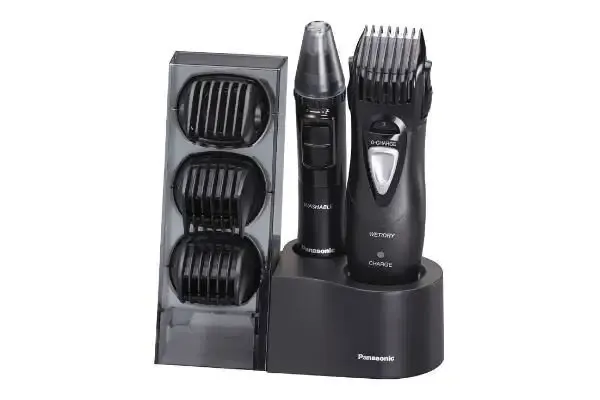 Più Venduto Panasonic ER-GY10, Kit multigrooming per barba, capelli e corpo, 4 pettini accessori, Wet&Dry, Nero/Silver