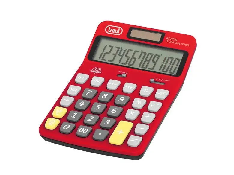 Offerta Trevi EC 3775 calcolatrice Desktop Calcolatrice finanziaria Rosso