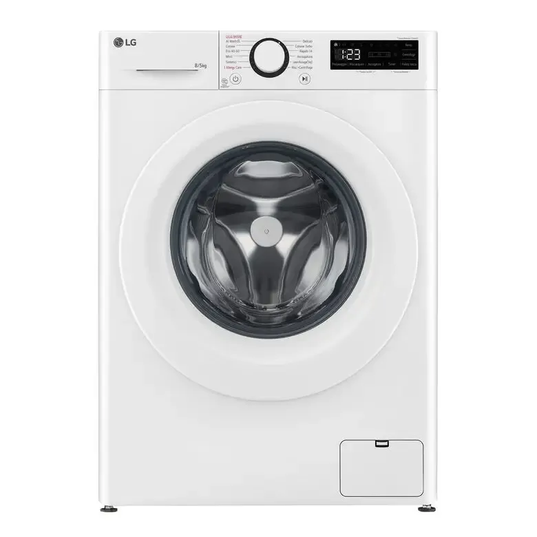 Sconto LG D2R3S08NSWW Lavasciuga slim 8/5kg AI DD, Classe E, 1200 giri, AI Wash, Vapore