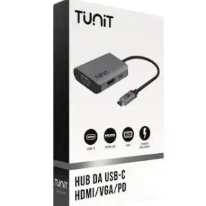 Ultimissimo Modello TUNIT TTHVP00 hub di interfaccia USB tipo-C Nero