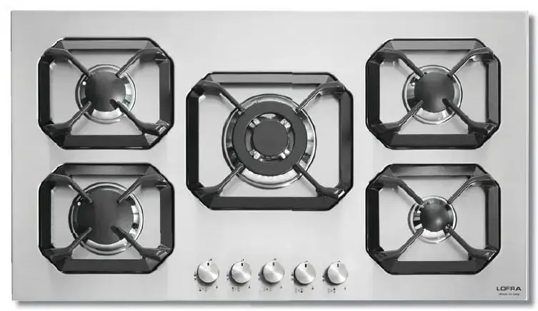 Di Tendenza Lofra HLS9A0 Piano Cottura Stainless steel Da incasso Gas 5 Fornello(i)