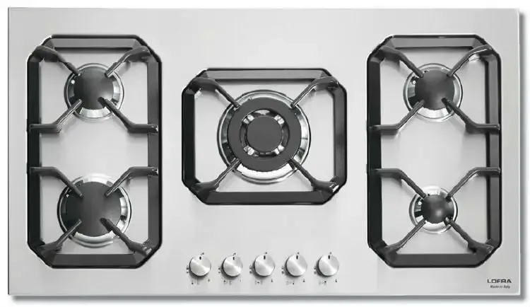 Lofra HLS9C0 Piano Cottura Stainless steel Da incasso Gas 5 Fornello(i) Consegna Rapida