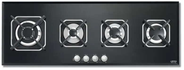 Lofra HGN190 Piano Cottura Nero Da incasso Gas 4 Fornello(i) Offerta Speciale