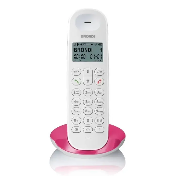 Brondi Lotus Telefono DECT Magenta, Bianco A Buon Prezzo