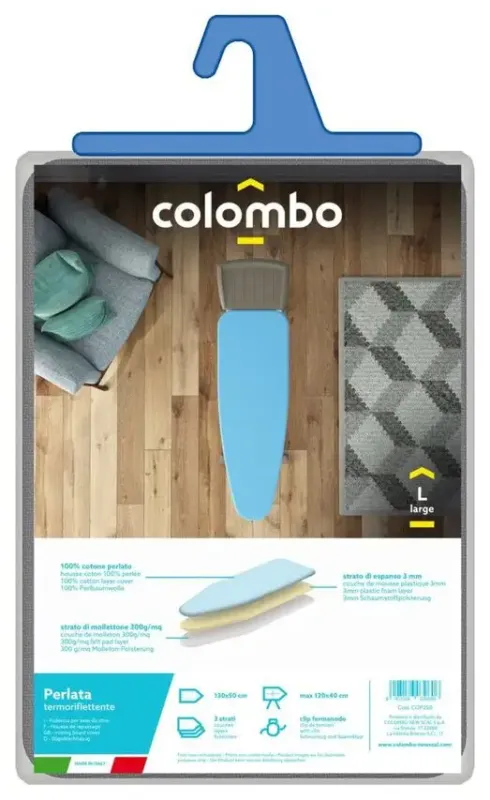 Colombo New Scal Perlate XL Copertura superiore dell‘asse da stiro Cotone Consegna Rapida