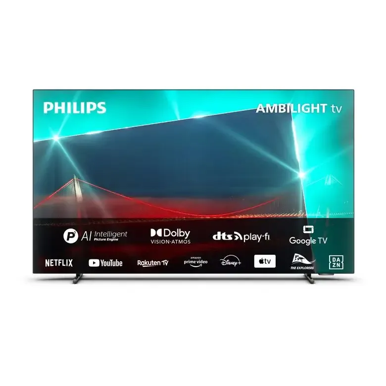 Philips Ambilight TV OLED 718 65“ 4K UHD Dolby Vision e Dolby Atmos Google TV Compra Online