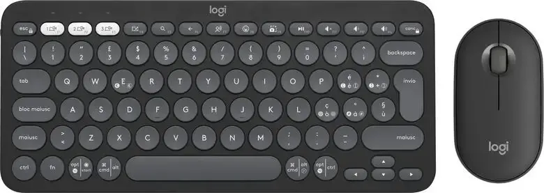 Logitech Pebble 2 Combo tastiera Mouse incluso RF senza fili + Bluetooth QWERTY Italiano Grafite Spedizione Espresso