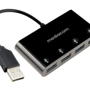 Mediacom MD-U100 hub di interfaccia USB 2.0 Nero Soddisfatti O Rimborsati