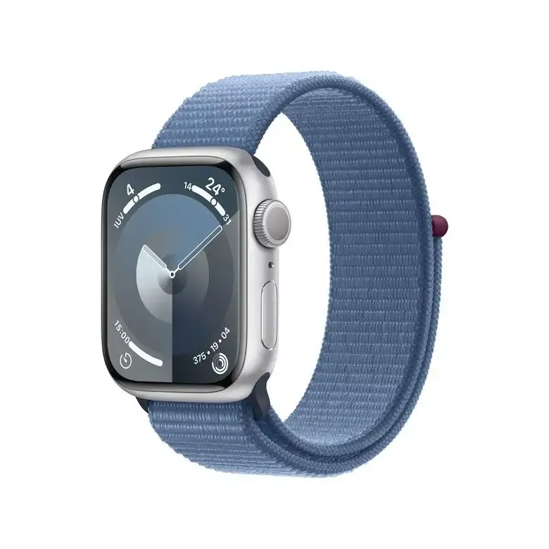 Compra Oggi Stesso Apple Watch Series 9 GPS Cassa 41mm in Alluminio Argento con Cinturino Sport Loop Blu Inverno