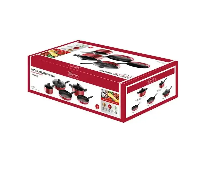 Lagostina Batteria 8pz Cucina Mediterranea Spedito Oggi