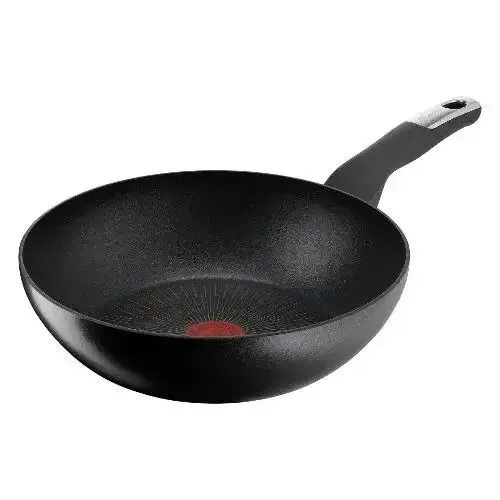 Lagostina Unlimited Padella Antiaderente Wok in Alluminio 28 cm con Manico Nero Nuova Collezione