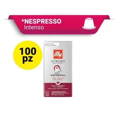 Illy Capsule Intenso Promopack 10 Confezioni Da 10 Capsule Per Sistema Nespresso Più Venduto