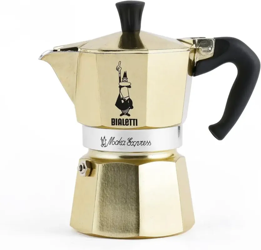 Spedito Oggi Bialetti Caffettiera Moka Express Gold 3