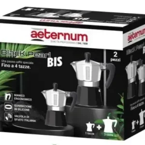 Aeternum Moka Del Caffè Black 3 Tazze + Moka Del Caffè Black 1 Tazza Compra Adesso