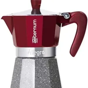 Aeternum Caffettiera In Alluminio Allegra Red 3 Tazze Ultima Occasione