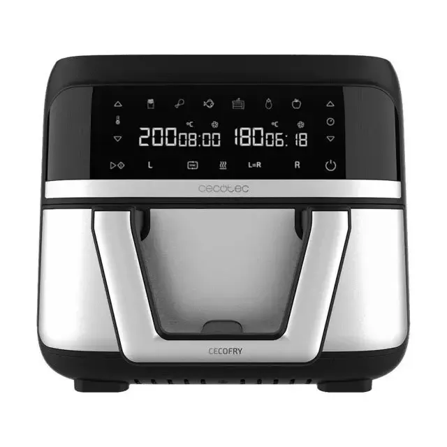 Cecotec Cecofry Dual 9000 Singolo 9 L Indipendente 2850 W Friggitrice ad aria calda Nero, Acciaio inossidabile Prezzo Basso