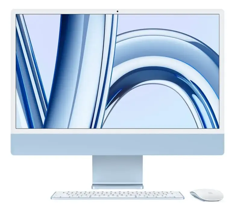 Pagamento Sicuro Apple iMac con Retina 24‘‘ Display 4.5K M3 chip con 8‑core CPU e 8‑core GPU, 256GB SSD - Blu