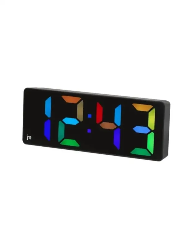 Spedito Oggi Lowell D9538N Orologio Sveglia da tavolo digitale nero muilticolore