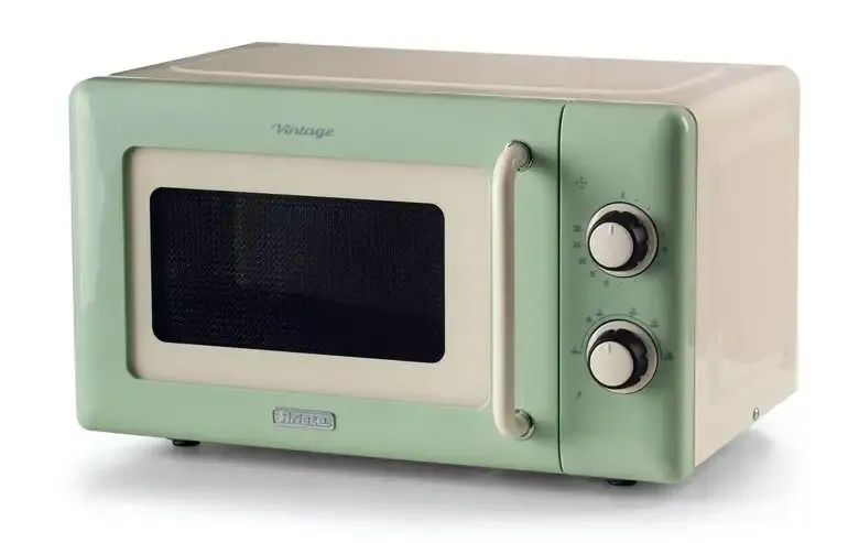 Ariete Linea Vintage 3960 Forno a microonde Vintage, 800W, Capacità 20L, 3 funzioni, 6 livelli di cottura, Timer, Verde Nuovo Arrivo