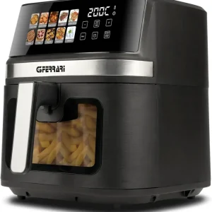 G3 Ferarri G10212 Friggisano Friggitrice ad Aria 8 Litri, 1700 W, Display digitale a colori, 10 programmi, Temperatura 80-200°C, BPA/PFOA Safe, Timer 60 min, Ricettario incluso Consegna Rapida