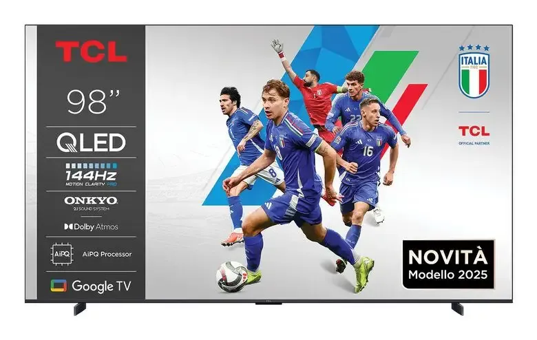 TCL P89K Serie Smart TV QLED 4K 98" 98P89K, 144Hz, audio Onkyo 2.1, Dolby Vision & Atmos, Google TV Occasione Imperdibile