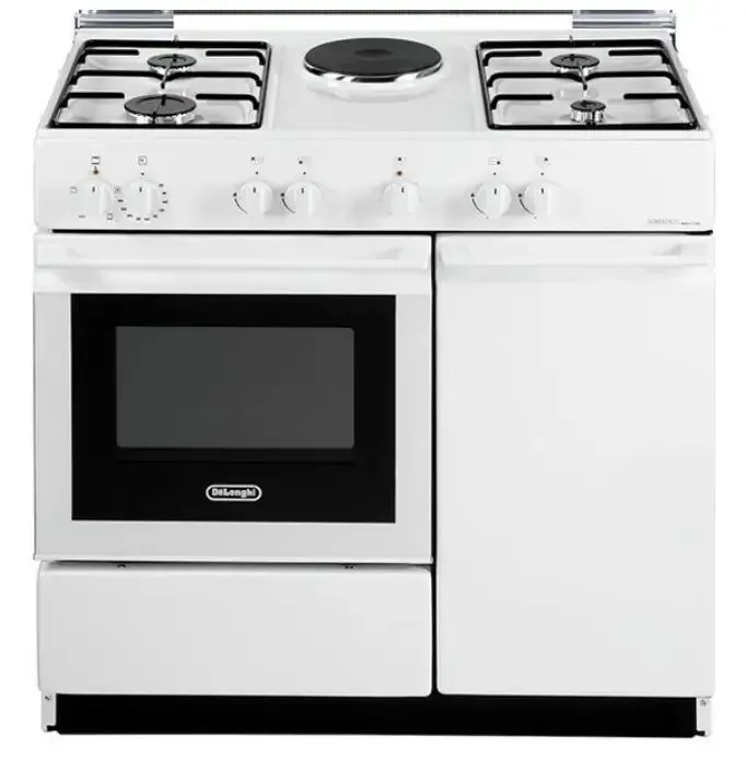 De Longhi Smart SEW8541 N EDM Cucina a Gas Libera installazione 86m 4 fuochi 7500W con 1 piastra elettrica e forno elettrico 42l Bianco Direttamente Dal Produttore