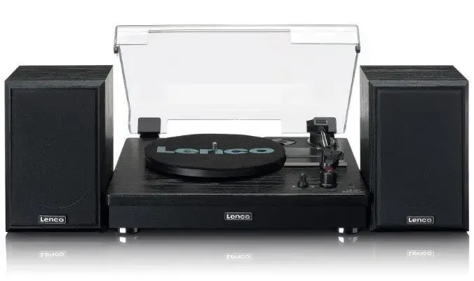 Compra Online Lenco LS-101BK piatto audio Giradischi con trasmissione a cinghia Con Diffusori Acustici Separati 10W X 2